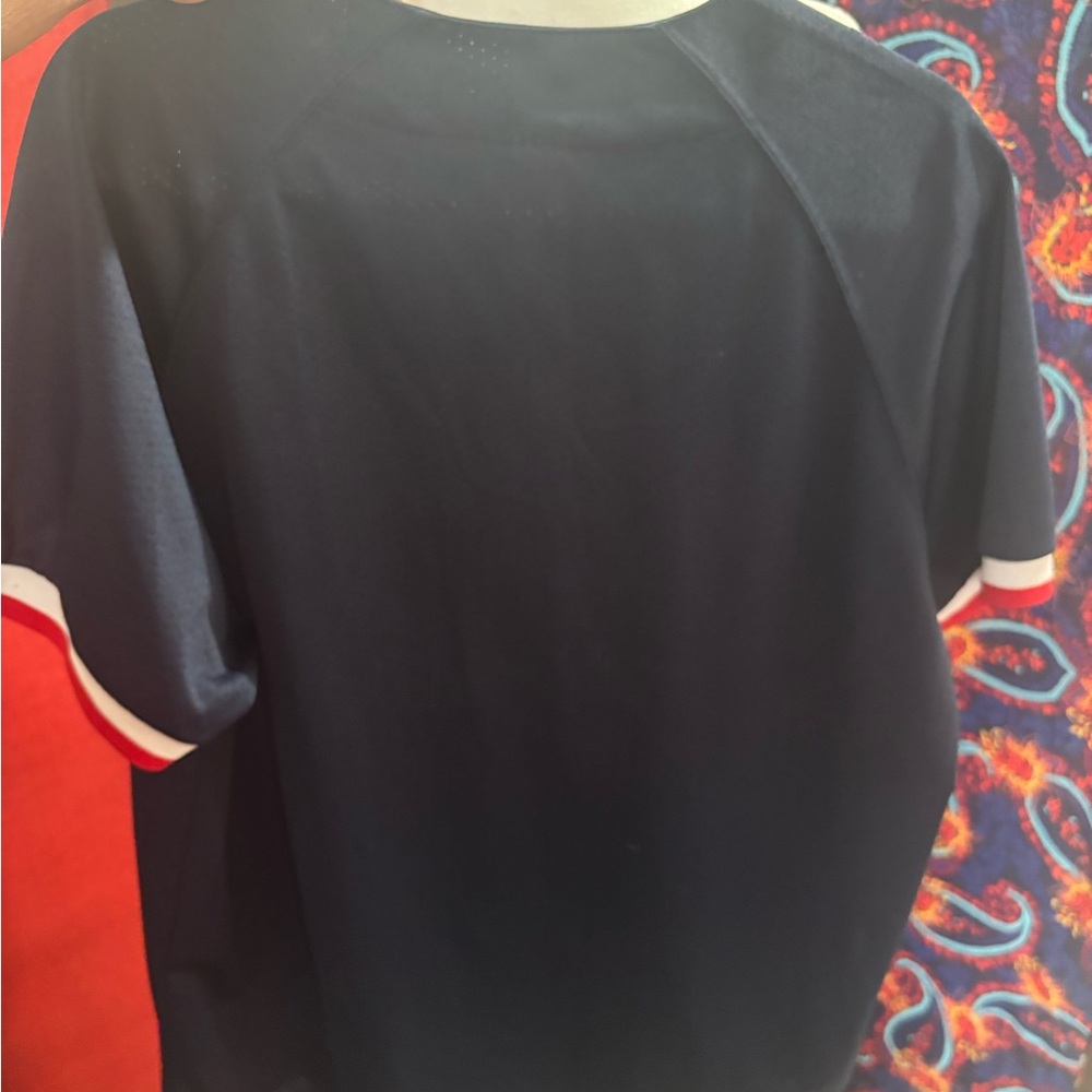 Russell Athletic Navy Red Sox Button-Front Jersey - Picture 3 of 4
